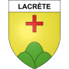 Lacrète 52 ville sticker blason écusson autocollant adhésif