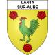 Pegatinas escudo de armas de Lanty-sur-Aube adhesivo de la etiqueta engomada