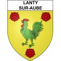 Lanty-sur-Aube 52 ville sticker blason écusson autocollant adhésif