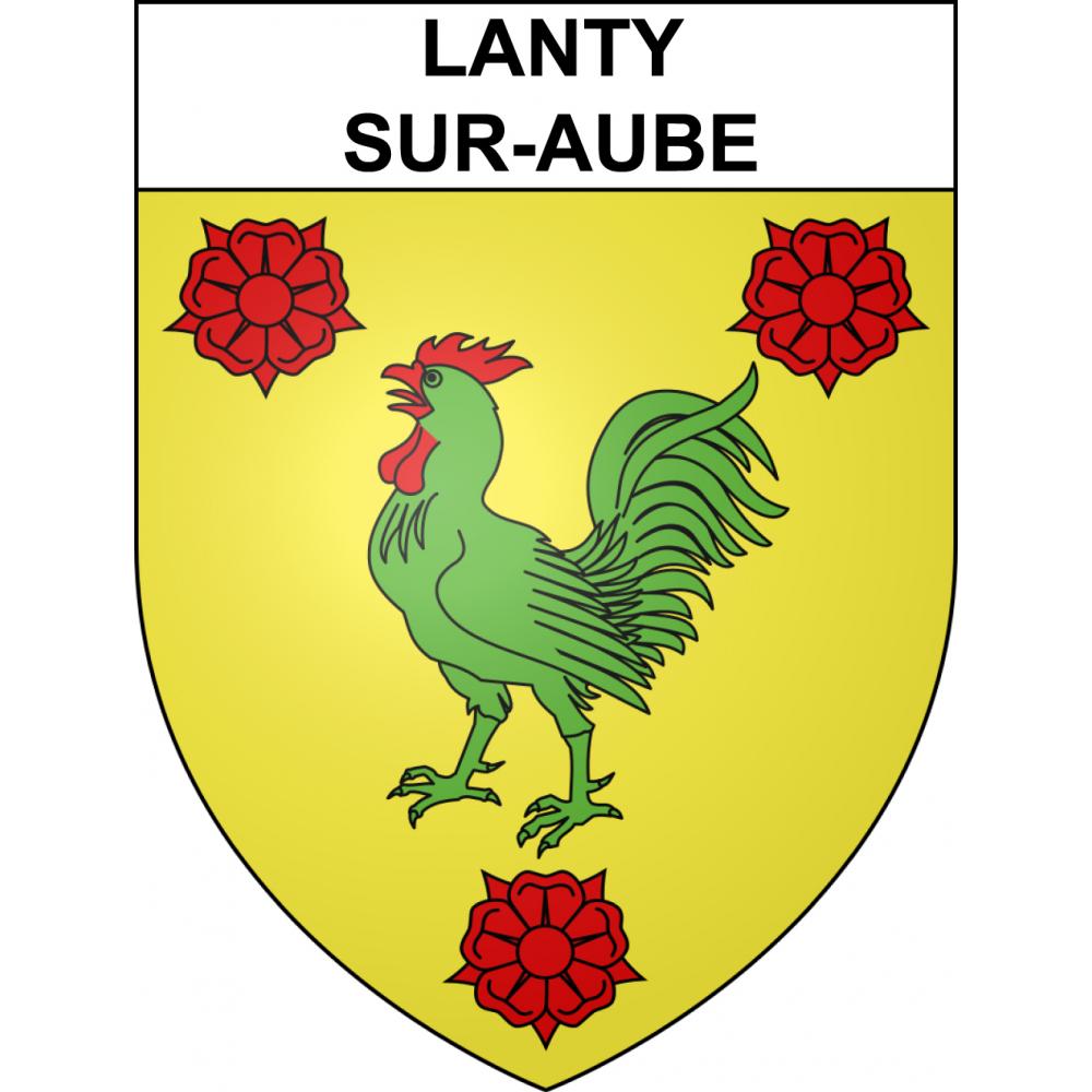 Lanty-sur-Aube 52 ville sticker blason écusson autocollant adhésif