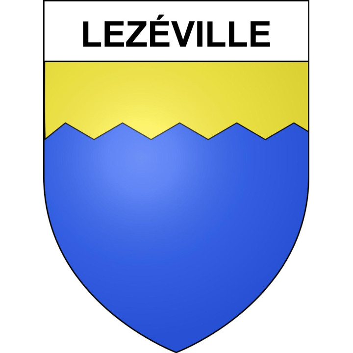 Pegatinas escudo de armas de Lezéville adhesivo de la etiqueta engomada