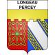 Pegatinas escudo de armas de Longeau-Percey adhesivo de la etiqueta engomada