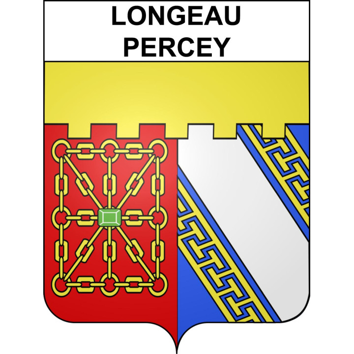 Longeau-Percey Sticker wappen, gelsenkirchen, augsburg, klebender aufkleber