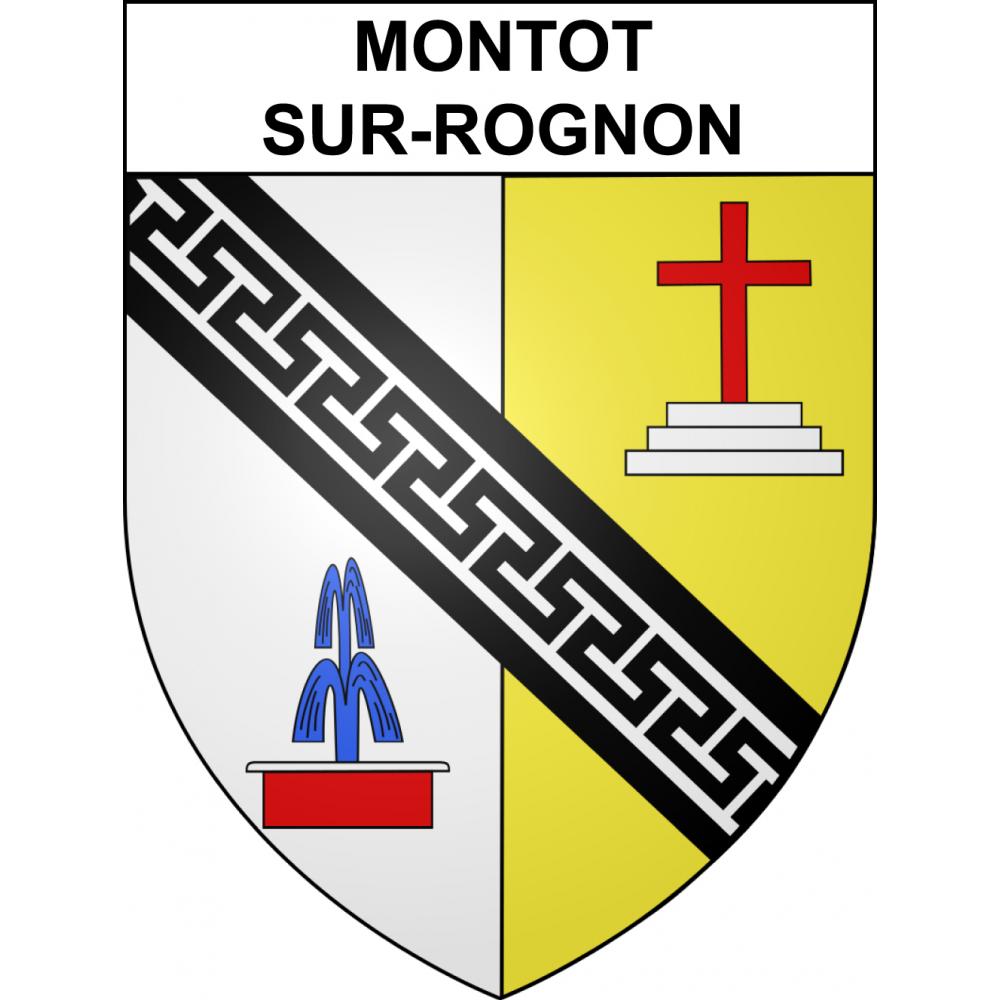 Montot-sur-Rognon 52 ville sticker blason écusson autocollant adhésif