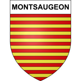 Montsaugeon Sticker wappen, gelsenkirchen, augsburg, klebender aufkleber