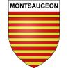Montsaugeon Sticker wappen, gelsenkirchen, augsburg, klebender aufkleber
