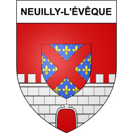 Neuilly-l'Évêque 52 ville sticker blason écusson autocollant adhésif