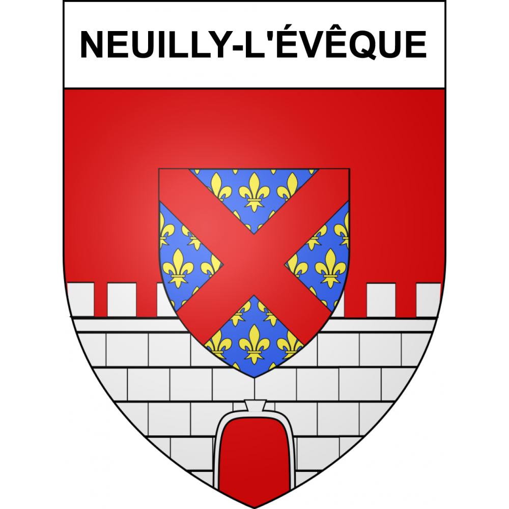 Neuilly-l'Évêque 52 ville sticker blason écusson autocollant adhésif