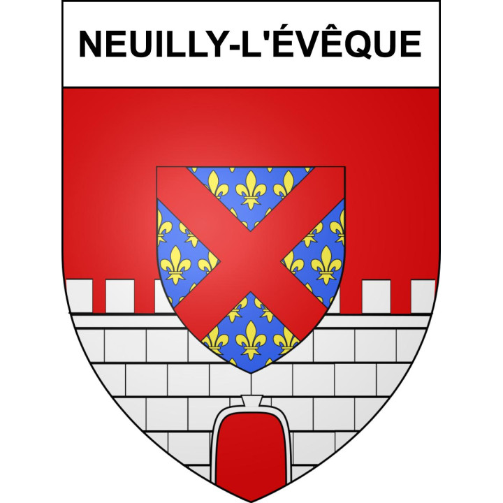 Neuilly-l'Évêque Sticker wappen, gelsenkirchen, augsburg, klebender aufkleber