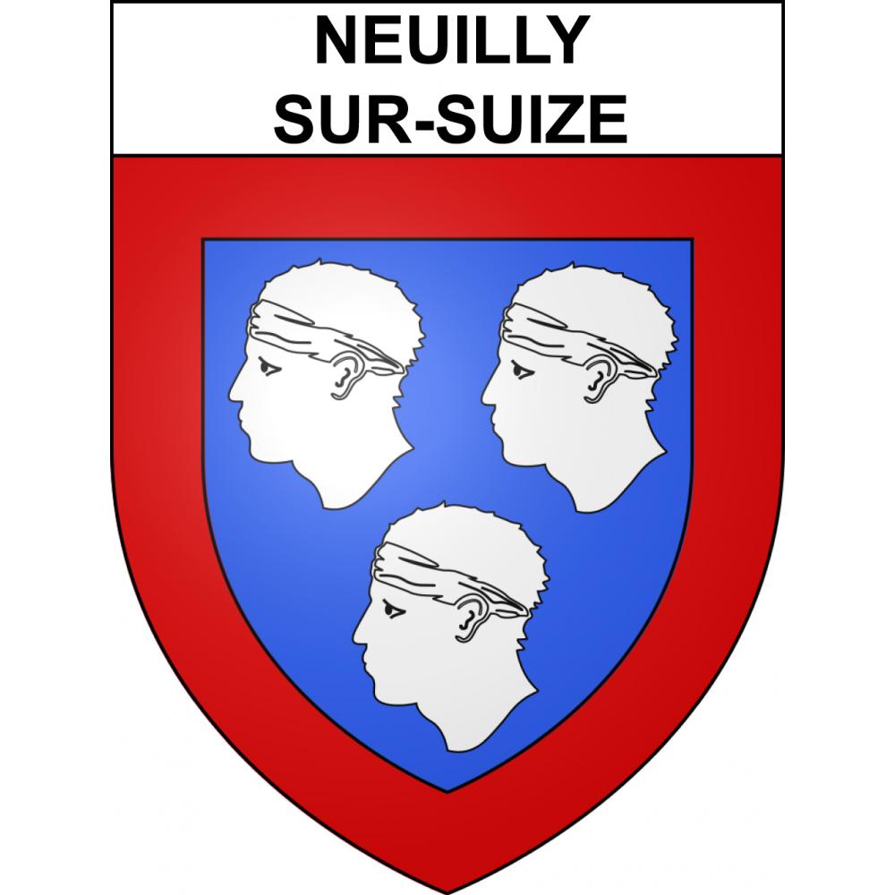Pegatinas escudo de armas de Neuilly-sur-Suize adhesivo de la etiqueta engomada