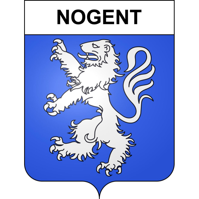 Pegatinas escudo de armas de Nogent adhesivo de la etiqueta engomada