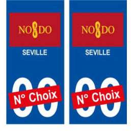 Séville ville sticker numéro au choix autocollant drapeau Espagne city
