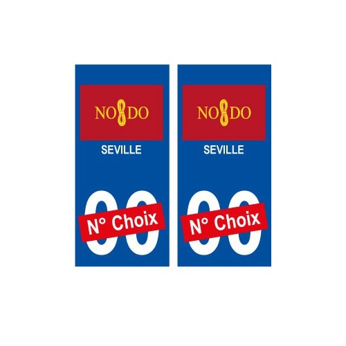 Séville ville sticker numéro au choix autocollant drapeau Espagne city