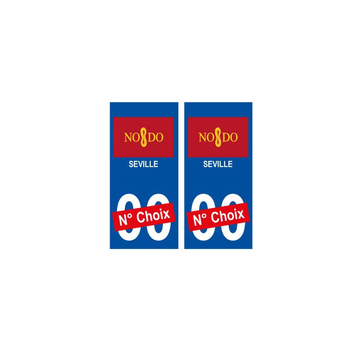 Séville ville sticker numéro au choix autocollant drapeau Espagne city