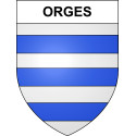 Pegatinas escudo de armas de Orges adhesivo de la etiqueta engomada