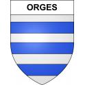 Orges 52 ville sticker blason écusson autocollant adhésif