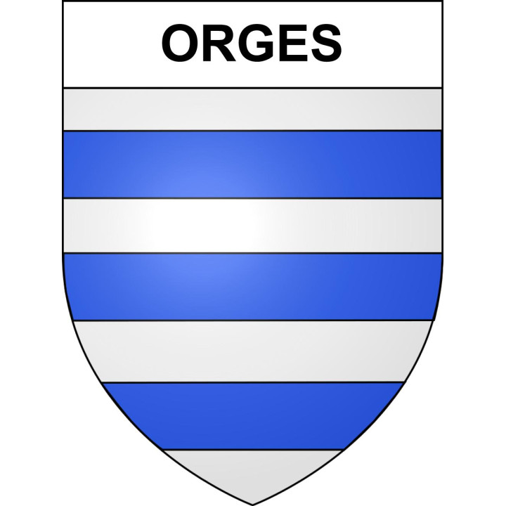 Pegatinas escudo de armas de Orges adhesivo de la etiqueta engomada