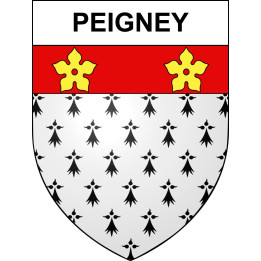 Pegatinas escudo de armas de Peigney adhesivo de la etiqueta engomada