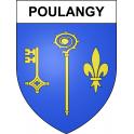 Poulangy Sticker wappen, gelsenkirchen, augsburg, klebender aufkleber