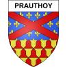 Prauthoy 52 ville sticker blason écusson autocollant adhésif