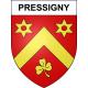Pegatinas escudo de armas de Pressigny adhesivo de la etiqueta engomada