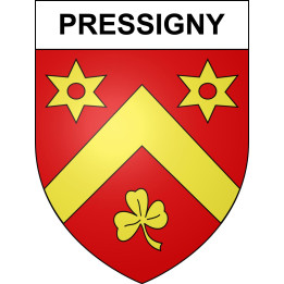 Pressigny 52 ville sticker blason écusson autocollant adhésif
