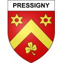 Pressigny 52 ville sticker blason écusson autocollant adhésif