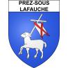 Prez-sous-Lafauche Sticker wappen, gelsenkirchen, augsburg, klebender aufkleber