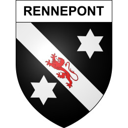 Pegatinas escudo de armas de Rennepont adhesivo de la etiqueta engomada