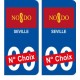 Séville ville sticker numéro au choix autocollant drapeau Espagne city
