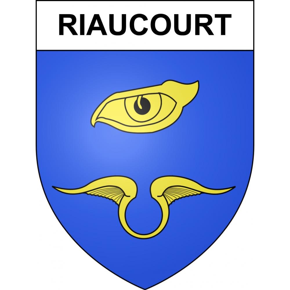 Pegatinas escudo de armas de Riaucourt adhesivo de la etiqueta engomada