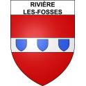 Adesivi stemma Rivière-les-Fosses adesivo