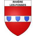 Rivière-les-Fosses 52 ville sticker blason écusson autocollant adhésif