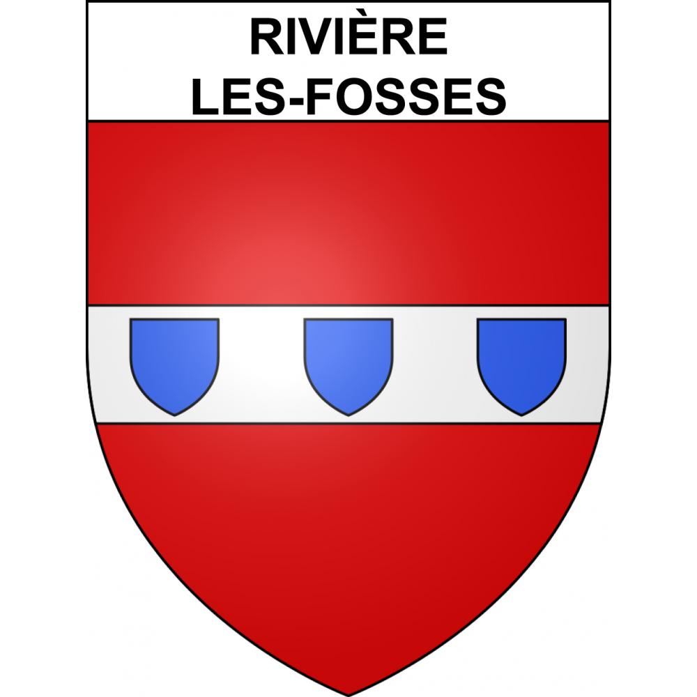 Stickers coat of arms Rivière-les-Fosses adhesive sticker