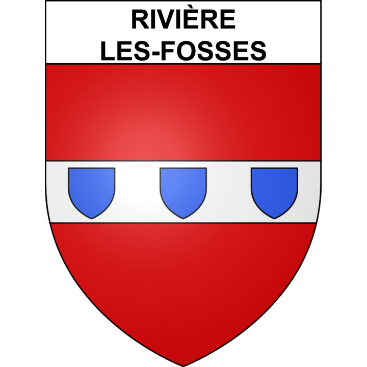 Rivière-les-Fosses Sticker wappen, gelsenkirchen, augsburg, klebender aufkleber