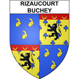 Stickers coat of arms Rizaucourt-Buchey adhesive sticker