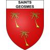 Pegatinas escudo de armas de Saints-Geosmes adhesivo de la etiqueta engomada