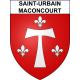 Pegatinas escudo de armas de Saint-Urbain-Maconcourt adhesivo de la etiqueta engomada