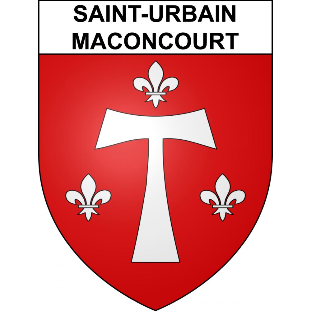 Pegatinas escudo de armas de Saint-Urbain-Maconcourt adhesivo de la etiqueta engomada
