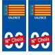 Valence ville sticker numéro au choix autocollant drapeau Espagne city