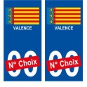 Valence ville sticker numéro au choix autocollant drapeau Espagne city