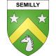 Pegatinas escudo de armas de Semilly adhesivo de la etiqueta engomada