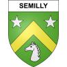 Pegatinas escudo de armas de Semilly adhesivo de la etiqueta engomada