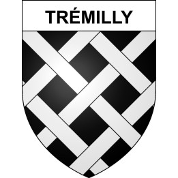 Pegatinas escudo de armas de Trémilly adhesivo de la etiqueta engomada