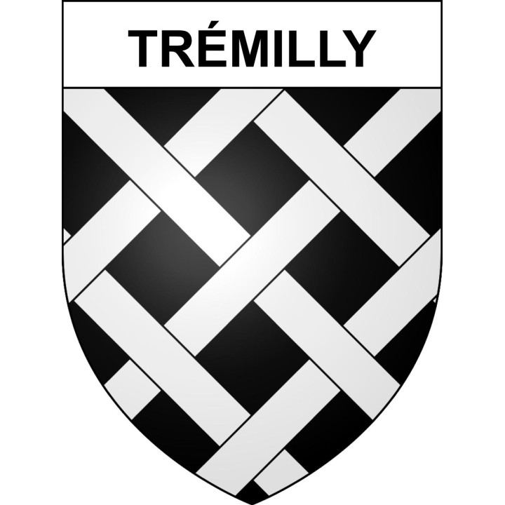 Pegatinas escudo de armas de Trémilly adhesivo de la etiqueta engomada