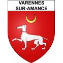 Pegatinas escudo de armas de Varennes-sur-Amance adhesivo de la etiqueta engomada