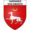 Pegatinas escudo de armas de Varennes-sur-Amance adhesivo de la etiqueta engomada