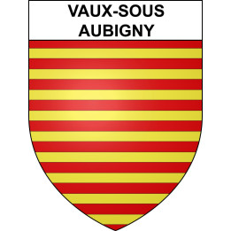 Pegatinas escudo de armas de Vaux-sous-Aubigny adhesivo de la etiqueta engomada