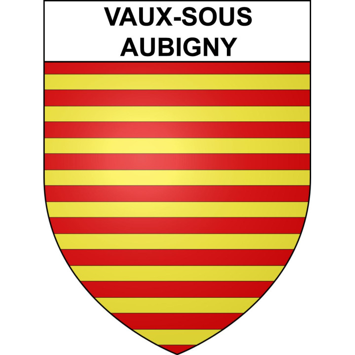 Pegatinas escudo de armas de Vaux-sous-Aubigny adhesivo de la etiqueta engomada