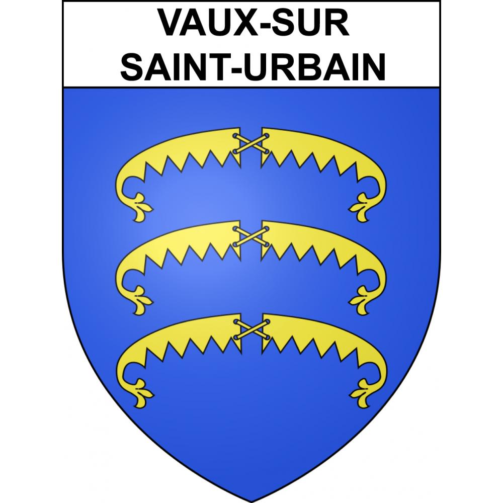 Pegatinas escudo de armas de Vaux-sur-Saint-Urbain adhesivo de la etiqueta engomada